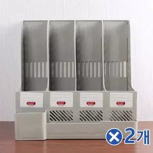 TBZ 튼튼한 4단 서류정리함 그레이x2개 책상수납 수납책장