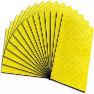 342 밀 16 평방 피트 방음재 자동차용 두꺼운 마감 매트 자동차 트렁크 후드 도어 15매 팩 골드 색상