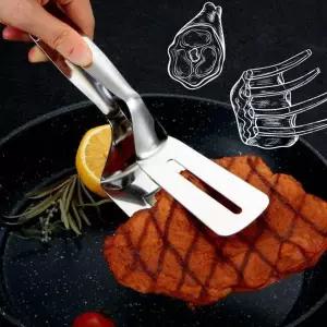 스테인리스 양면 고기 집게 바베큐 생선 토스트 팬 조리도구