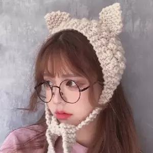 니트 귀마개 고양이귀 밴드 헤어밴드