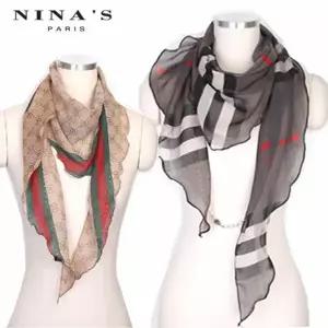 [하프클럽/니나스파리]180cm_클래식체크 삼각롱스카프(9SS023)