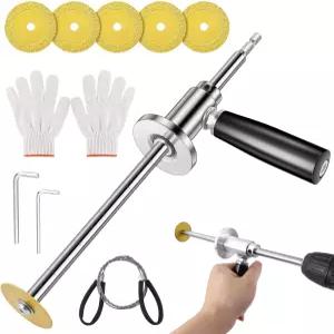 PVC 파이프용 내부/내부 파이프 커터 7인치 깊이 게이지 조절 가능한 PVC-ABS 도구 스테인리스 손잡이