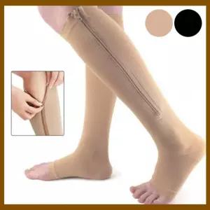 아대 쉐이퍼 지퍼 압박 여성용 발목까지 올리는 타입 종아리 블랙스킨 러그