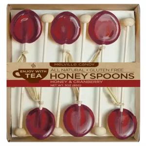 멜빌 캔디 허니 스푼 선물 세트 - 나무 볼 스틱에 막대 사탕 텐 프리 차 커피 뜨거운 음료용 미국산 교반기