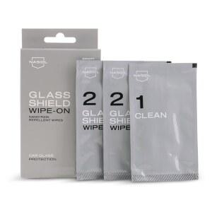 나시올 글래스쉴드 위프온 나노 방진 물티슈 적용, 자동차 앞유리용 간편한 빠르고 방진제, 내구성이 청소하기 키트, 쉽고 세라믹 지속됩니다 15,000마일까지 코팅,