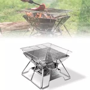 캠핑 접이식 숯불화로대 야외 바베큐 그릴 고기구이 석쇠 휴대용