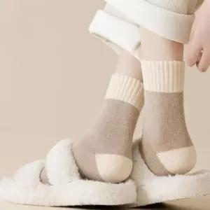 [옷자락]남녀 공용 겨울철 따뜻한 융 안감 양말_P418587254