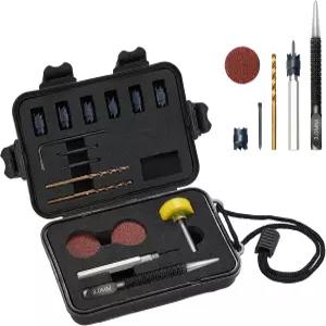 LitartPRO 34PCS 스폿 용접 커터 세트 리무버 자동 HSS 패널 펀치 금속 분리기 홀 양면 38인치 공구 시트