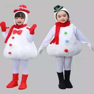 눈사람 코스튬 크리스마스 파티 의상 눈 인형 공연 코스프레 코스튬 세트