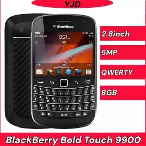 호환  97% 새것과 같은 블랙베리 볼드 터치 9900 3G 2.8인치 5MP 8GB ROM 쿼티 키보드 블랙베리OS 언락 중