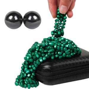 엄노도번 쿨 피젯 자석 페라이트 퍼티, 슬라임 퍼티, 헤마이트 자석 돌 알과 1.26인치 자석 볼, 불안 방지 책상 장난감, 스트레스 해소 EDC 장난감 아토이즘 과학 키트 선물 핑크 에이지:15+