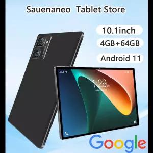 호환  Sauenaneo PC 태블릿 4GB RAM 64GB ROM1확장 Google Office 듀얼 SIM 카드 듀얼 카메라 Android 11