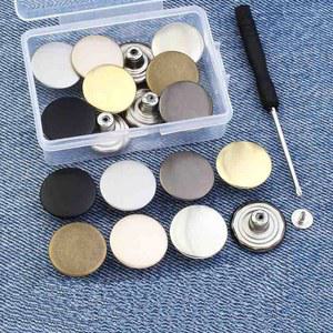 나사 없는 청바지 버튼 조절 가능한 10 변경 허리 둘레 바지 상자 세트 탈착식 버클