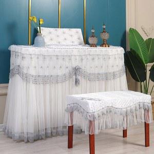 피아노 덮개 피아노커버세트 의자 의 버 러너 전자 커버 싱글 화이트 테슬 방진