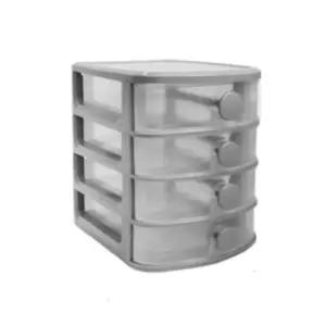 5단 서랍장 프리티 반투명 서랍 화이트