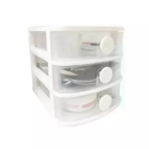 반투명 프리티 서랍장 5단 서랍 블루