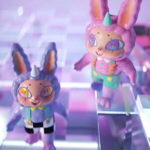 Agan 전자 음악 파티 시리즈 애니메이션 액션 피규어 추측 가방 장식 인형 홈 데스크탑 모델 소녀 선물