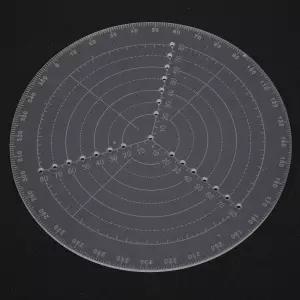 8인치 원형 센터 파인더 컴퍼스 투명 또는 목공 쉽게 원 작업 드로잉 선반 아크릴 애호가용 및