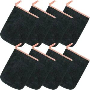 사진 얼굴 바디용 마이크로파이버 워시 미트 페이셜 8팩 천 흡수성 샤워 재사용 목욕 69in 코랄 행주 매우