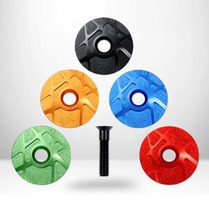 호환 RYET 초경량 헤드셋 탑 커버 알루미늄 7075 어헤드캡 5g 탑캡 CNC 가공 볼트 자전거 스템 캡 액세서리
