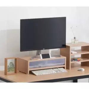 [롯데백화점]미아트 웰우드 디피로 500 서랍형 2단 모니터 받침대 완제품 MT-09