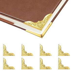 100pcs 금속 책 코너 프로텍터, 금색 장식 스크랩북 사진 장착 코너, 페이퍼백 책 엣지 프로텍터 그림 프레임 제작 DIY 공예, 저널 앨범 엣지 가드