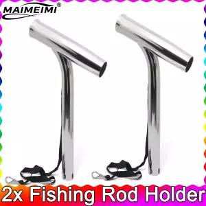호환  2pcs 스테인레스 스틸 아웃리거 낚싯대 홀더 세련된 보트 요트 바다 낚시 부품용 실버 고광택 마감