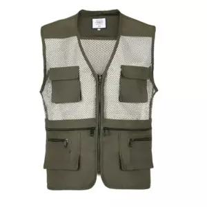 남성 SS 낚시용 아웃도어 주머니 망사 멀티 조끼