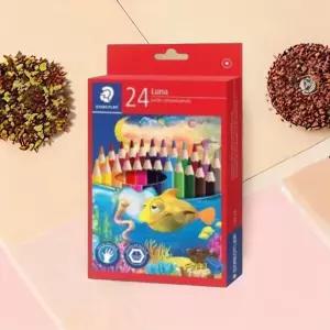 스테들러 루나 점보 색연필 24색 미술 어린이 색칠놀이 굵은 두꺼운색연필 컬러링 준비물