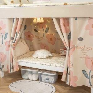 이층침대 난방 커튼 가림막 그레이 야외 공주침대 침대커튼 보온 햇빛가리개 1 2m 대학생