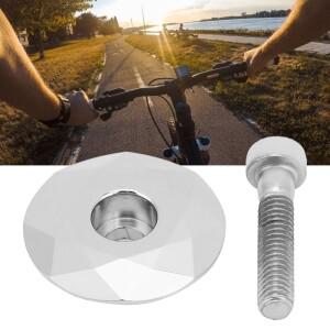 호환 알루미늄 합금 자전거 헤드셋 탑 캡 실버 볼트 포함 스템 커버 경량 액세서리