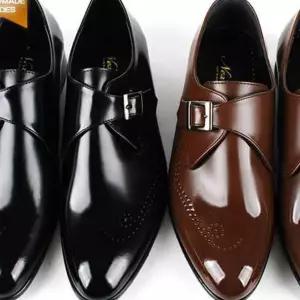 수제가죽 블랙모던 발렌이타인구두 국산수제화 신사화