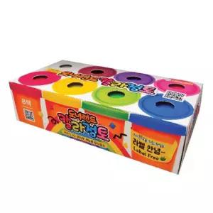 8색 컬러 점토 미술 놀이 세트 만들기 수업용 찰흙 클레이 재료