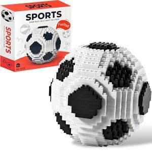 카프테인 축구공 빌딩 블록 세트, 850피스 미니 브릭 3D 축구 모델 키트, 성인 및 청소년을 위한 도전적인 DIY 빌딩 장난감, 축구 애호가를 위한 선물, 책상 선반 장식, 14세+