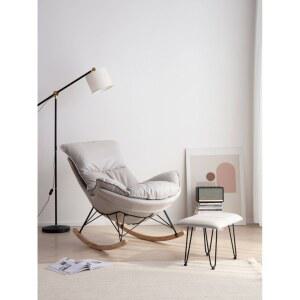 흔들의자 안락의자 기술 흔들쇼파 1인용쇼파 스윙의자 침실 우드 등받이 쇼파 싱글 편한