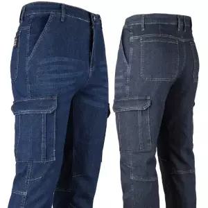 피크나인 PN11228 여름 데님 카고팬츠 남성 스판 등산바지 작업