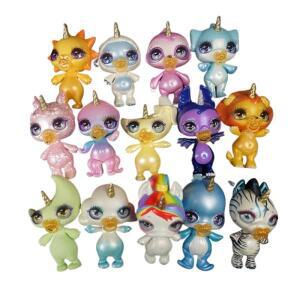 슬라임 정품 유니콘 애완동물 아기 유리 눈 긴 속눈썹 장난감 쉐이크 샥 해피 관절 움직이는 만화 모델 놀