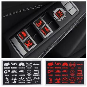 자동차 차량용 호환 창문 버튼 스티커 계기판 콘솔 장식 신기한 내부 튜닝 호환 악세사리