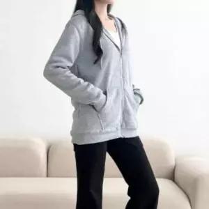 [하프클럽/다잇템]남녀공용 빅사이즈 겨울용 보온 후드집업