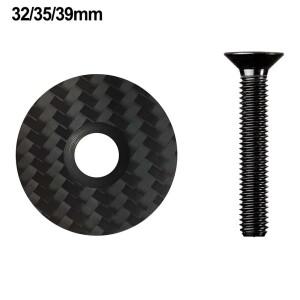 호환 자전거 헤드셋 스템 캡 카본 탑 커버 (티타늄 볼트 포함) 28.6/31.8/35mm Mtb 파워 액세서리