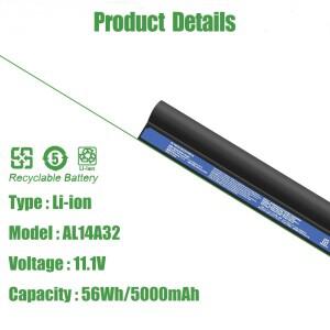 56Wh AL14A32 배터리 Acer Aspire E14 E5-411 V3-472 Extensa 2509 Travelmate P246
