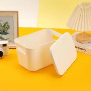 [골드스마일]대형 뚜껑 있는 화이트 수납박스 보관함