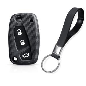 Ford Ka Street Urban Fiat 500 Dot Grande Punto Panda 169 카본 실리콘 키 케이스 Fob 체인 자동차 차량
