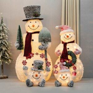 크리스마스 눈사람 소품 LED 산타모형 포토존 1 2m 와이비홀딩스 장