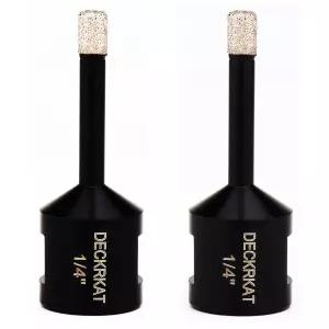 6mm 건식 다이아몬드 홀쏘 2개 화강암 대리석 타일 유리 자기질 석재용 코어 드릴비트 5/8-11 나사산