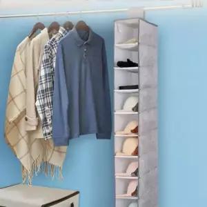 [골드스마일]10칸 행거 거치대 옷걸이 수납 정리함