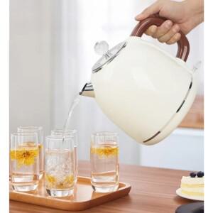 220V 휴대용 전기 주전자 1.8L 스테인리스 스틸 티포트 미니 가정용 물 끓이기 주방