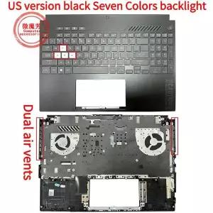 호환  미국 영어 새 노트북 키보드프레임 포함 ASUS 34 FX507 FX517 FA507용