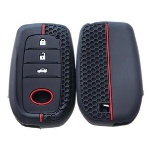 신형 실리콘 자동차 차량용 호환 키 케이스 커버 체인 토요타 코롤라 해치백 크로스 야리스 프리우스 힐럭