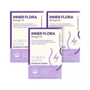 유한건강생활 이너플로라 보라지유 감마리놀렌산 60정 3개